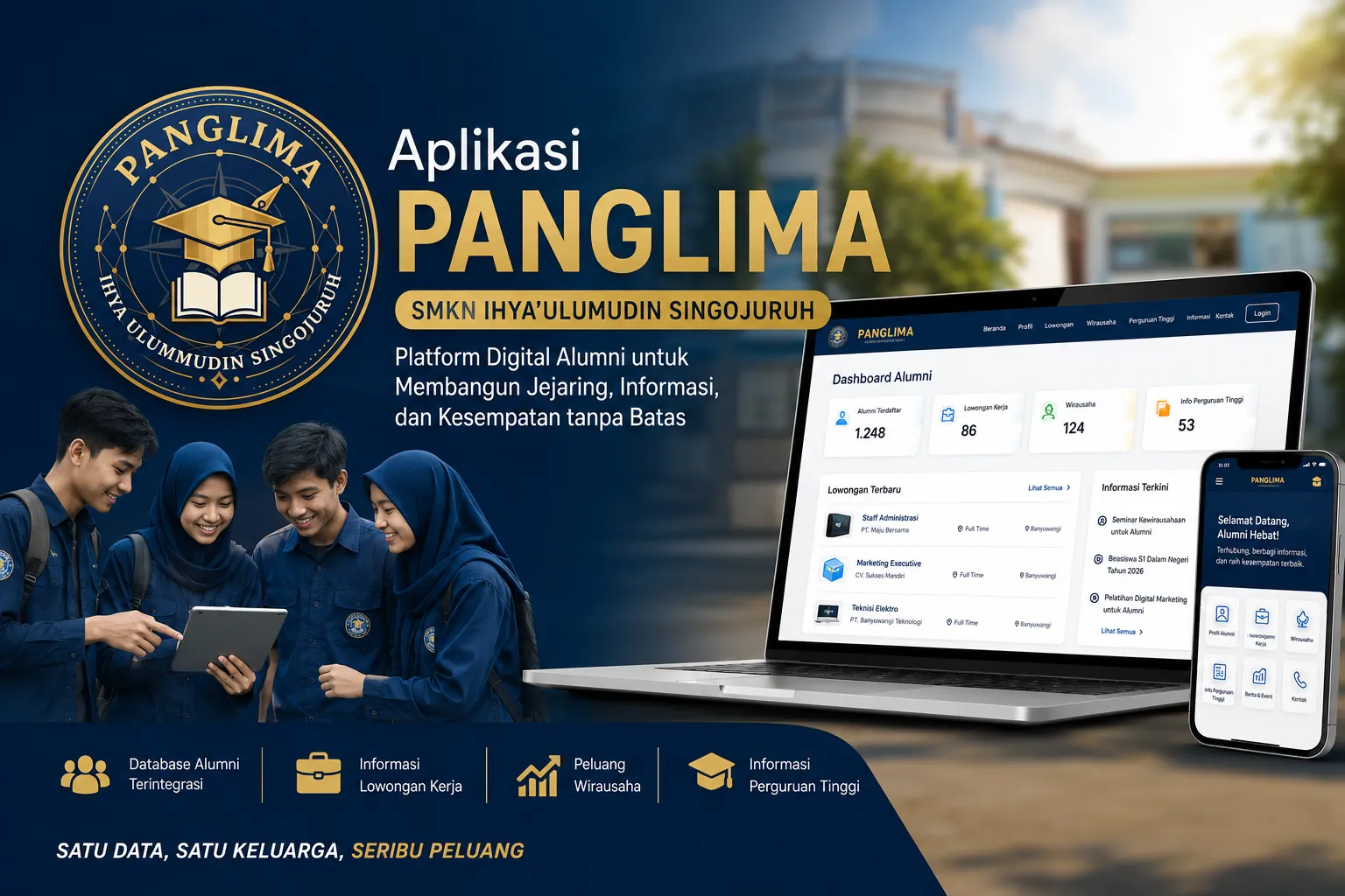 SMKN Ihya’Ulumudin Singojuruh Gebrak Digitalisasi Alumni Lewat Aplikasi PANGLIMA